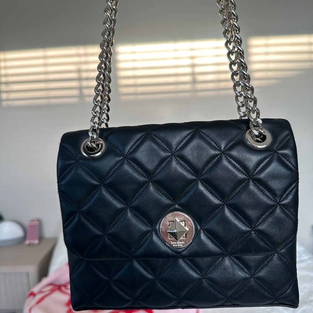 Kate Spade Black Quilted Shoulder Bag